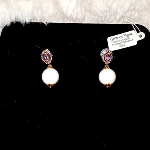 Gems en vogue kunzite drop earring